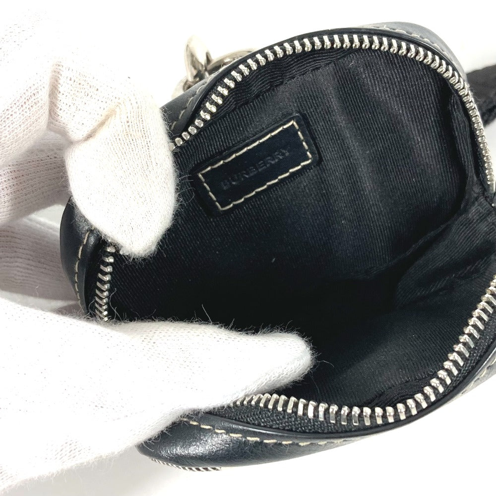 Burberry Coin Case Leather, Pvc Black Coin Pocket Wallet Check Women(Unisex)