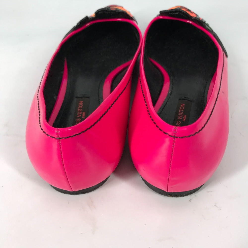 Louis Vuitton Pumps Leather Pink Graffiti Rose Rose Rose Women 36