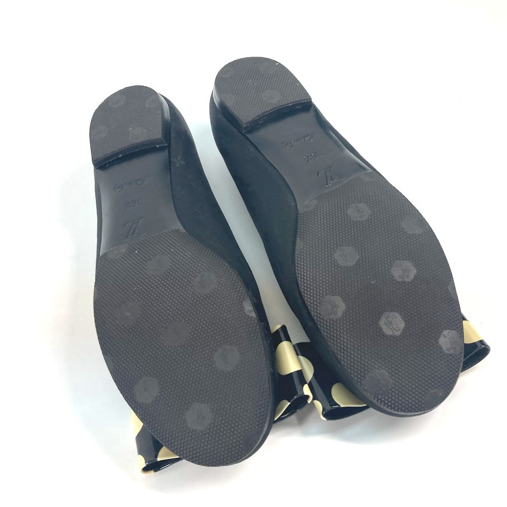 Louis Vuitton Pumps Patent Leather, Canvas Black Vernis Yayoi Kusama Collaboration Ribbon Ribbon