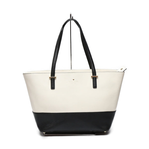 Kate Spade Tote Bag Leather Black X Cream Kate Spade Women