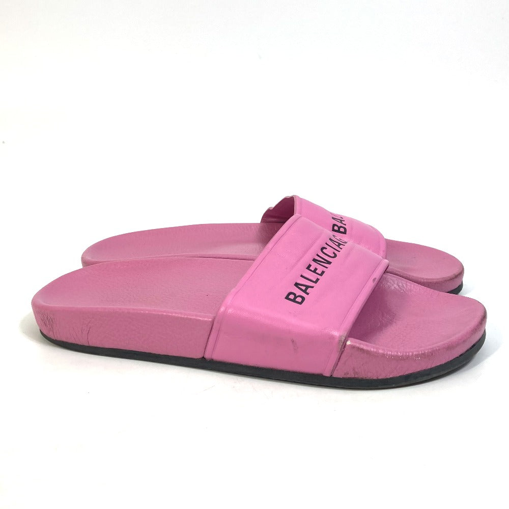Balenciaga Sandals 517226 Leather Pink Logo Women 38