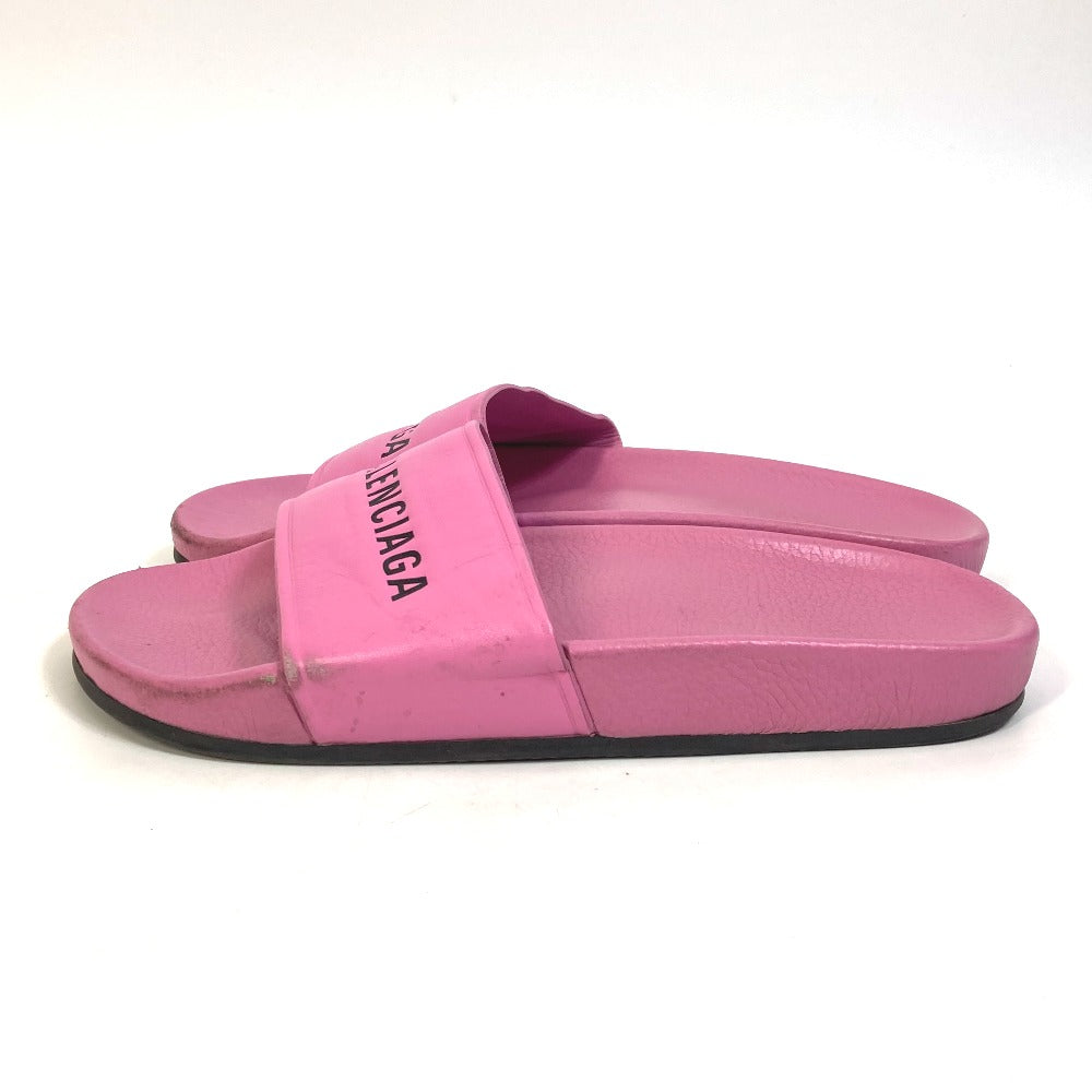 Balenciaga Sandals 517226 Leather Pink Logo Women 38