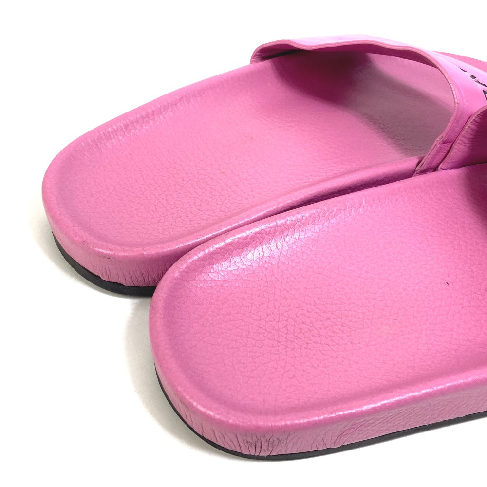 Balenciaga Sandals 517226 Leather Pink Logo Women 38