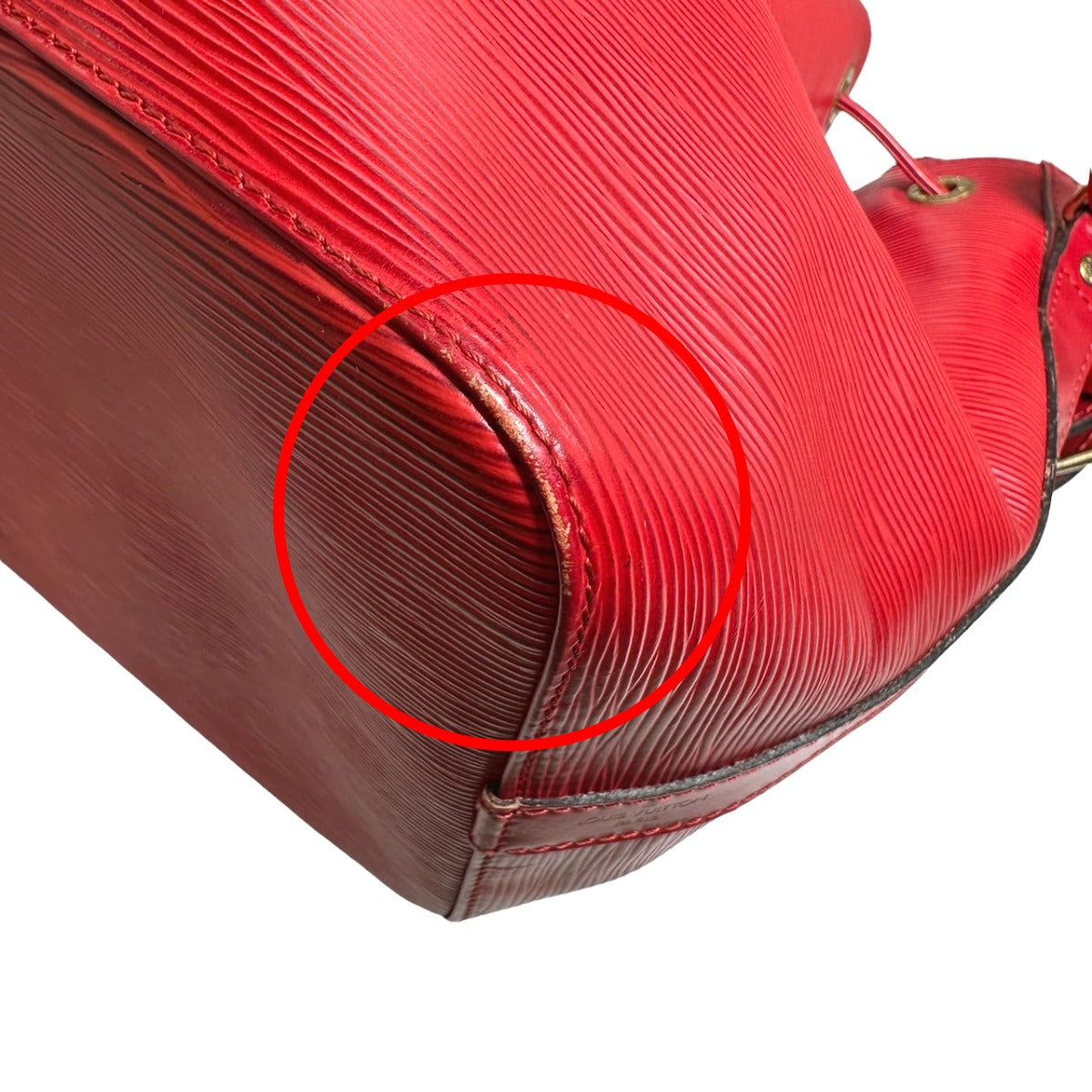 Louis Vuitton Shoulder Bag M44107 Epi Leather Castarian Red Petit Noe Epi Drawstring Type Women