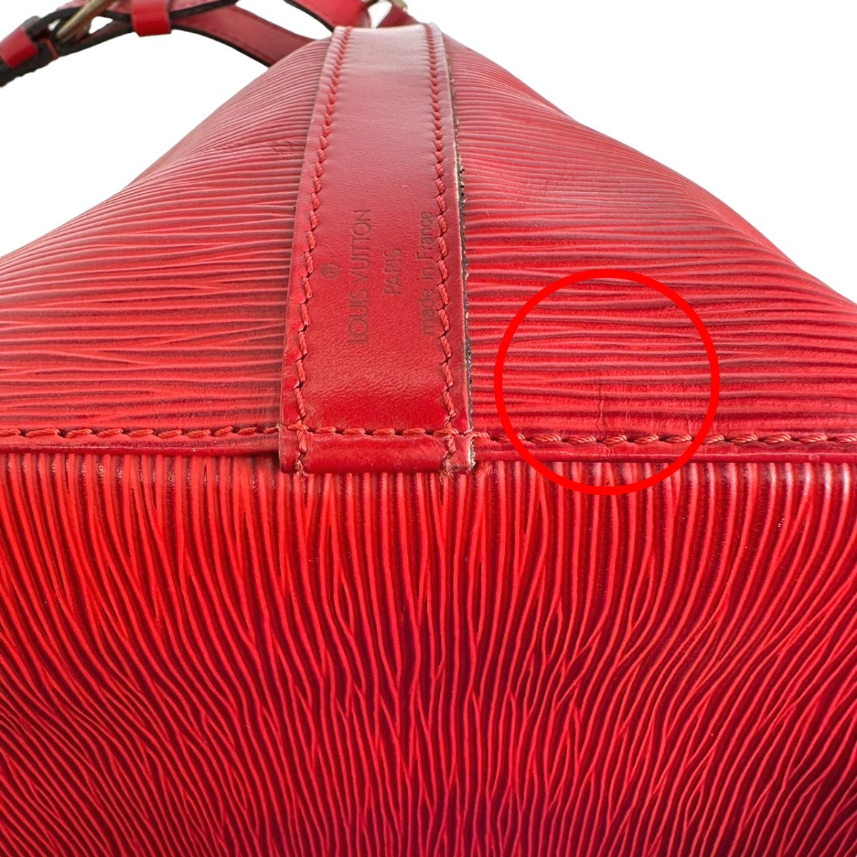 Louis Vuitton Shoulder Bag M44107 Epi Leather Castarian Red Petit Noe Epi Drawstring Type Women