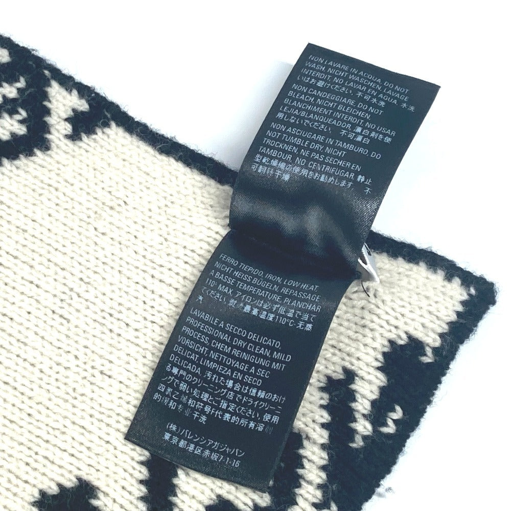 Balenciaga Scarf 555276 Wool, Camel Black Logo