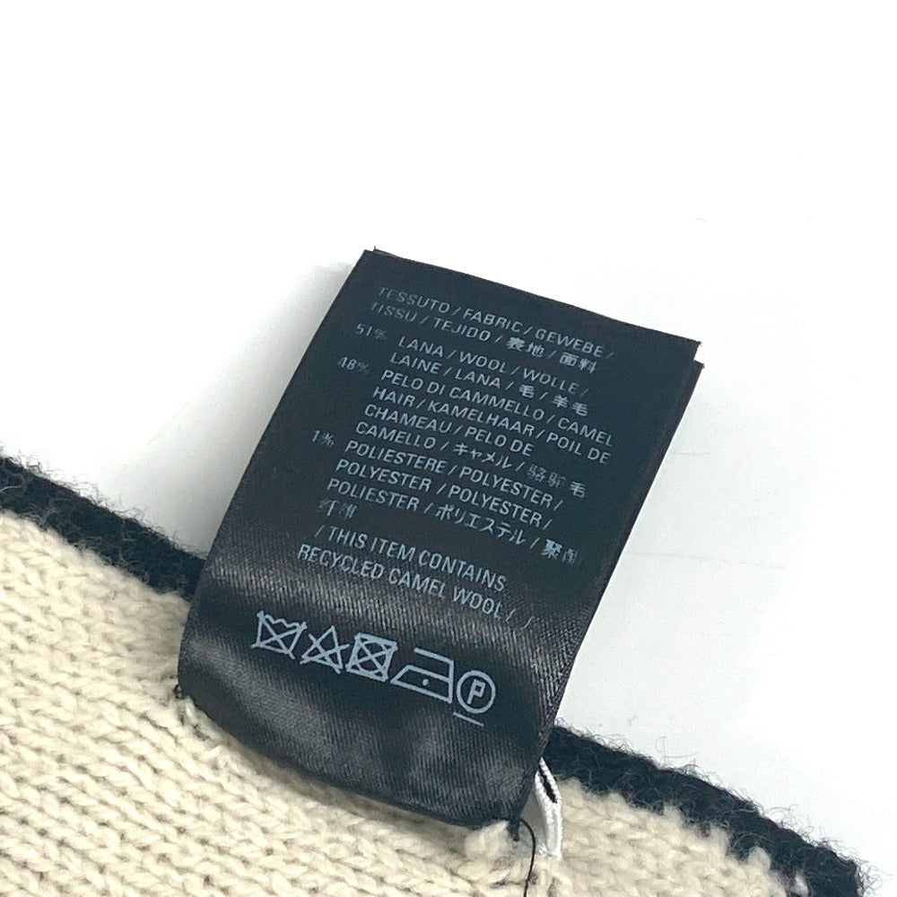 Balenciaga Scarf 555276 Wool, Camel Black Logo