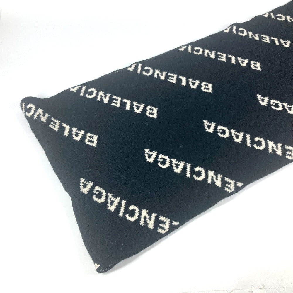 Balenciaga Scarf 555276 Wool, Camel Black Logo
