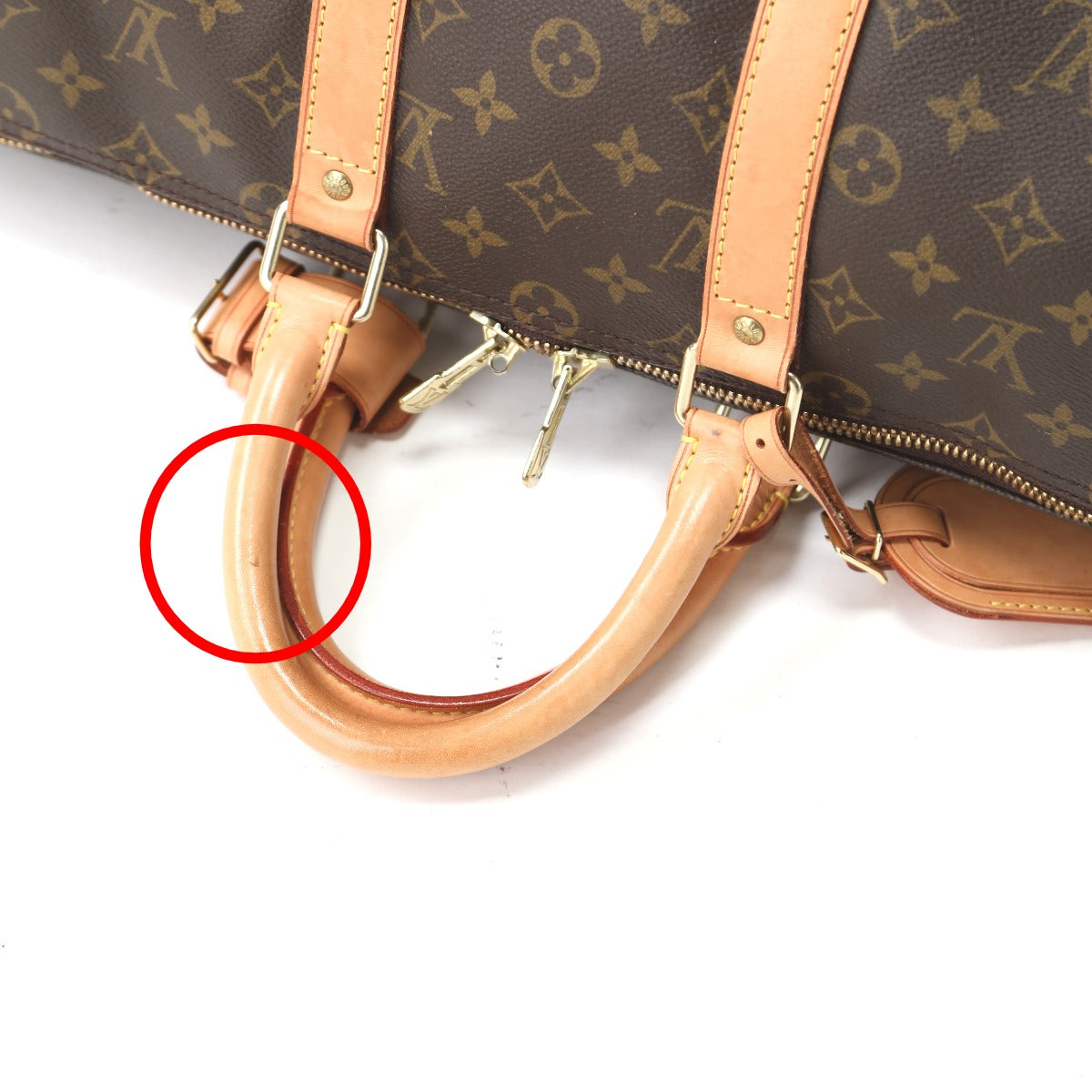 Louis Vuitton Boston Duffel Bag M41428 Monogram Canvas Brown Travel Bag Monogram Keepall 45