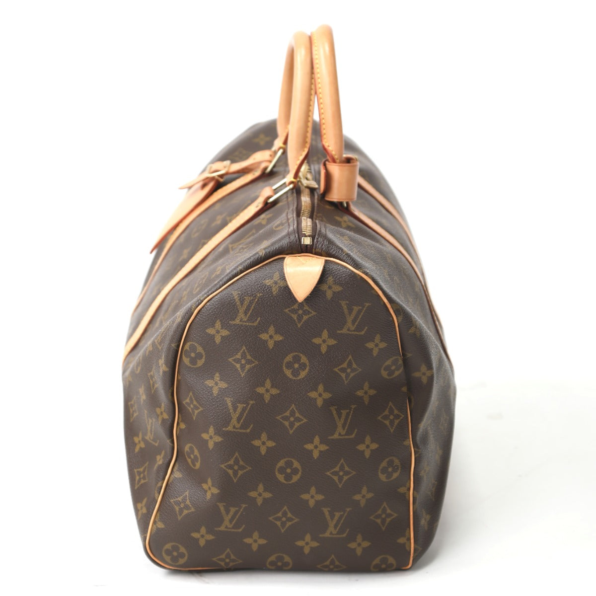Louis Vuitton Boston Duffel Bag M41428 Monogram Canvas Brown Travel Bag Monogram Keepall 45
