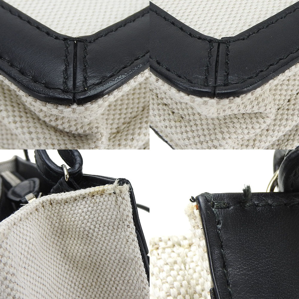 Balenciaga Shoulder Bag 390641 Canvas, Leather Ivory Navy Pochette Women