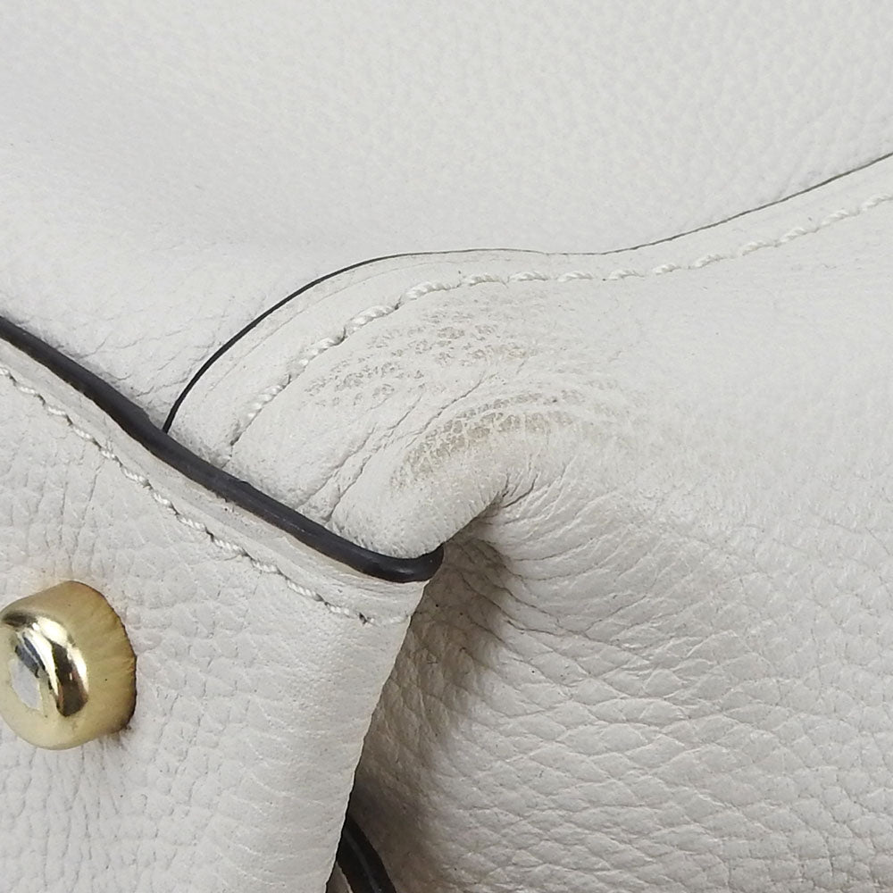 Coach Shoulder Bag 57125 Leather White Women