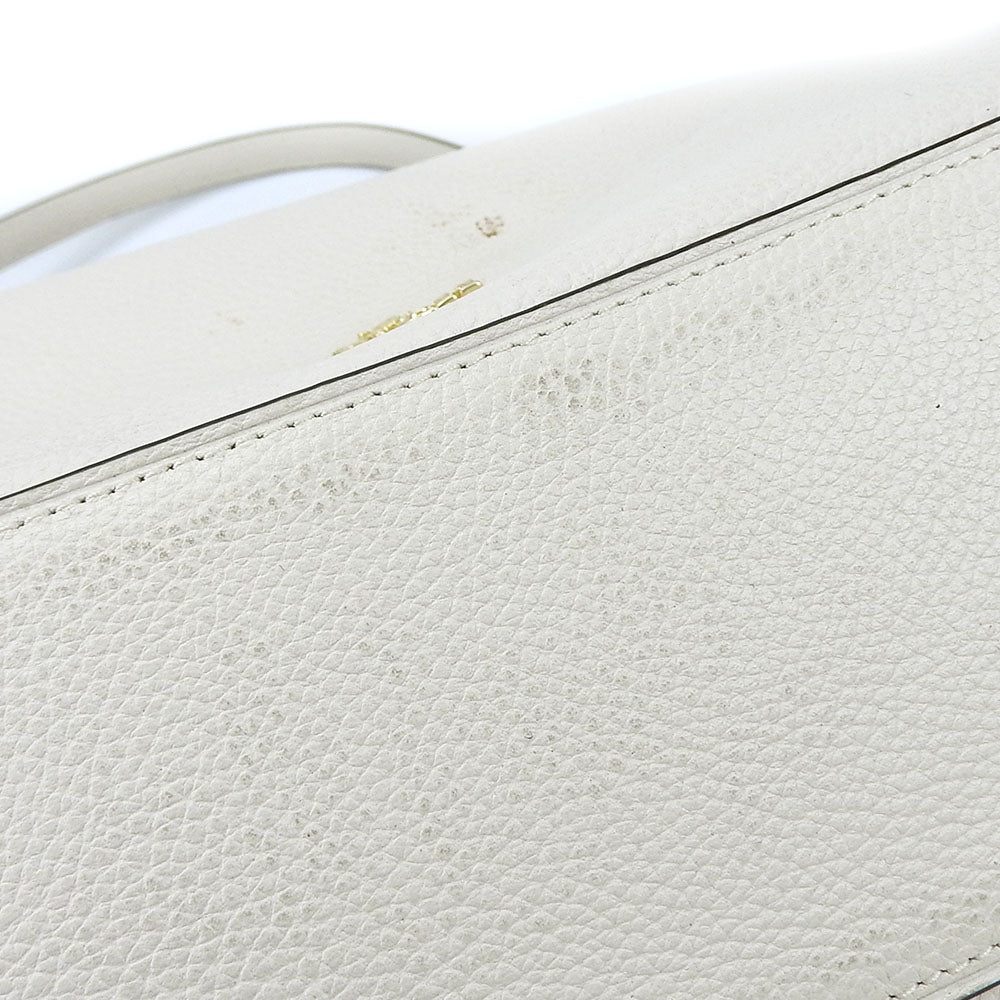 Coach Shoulder Bag 57125 Leather White Women