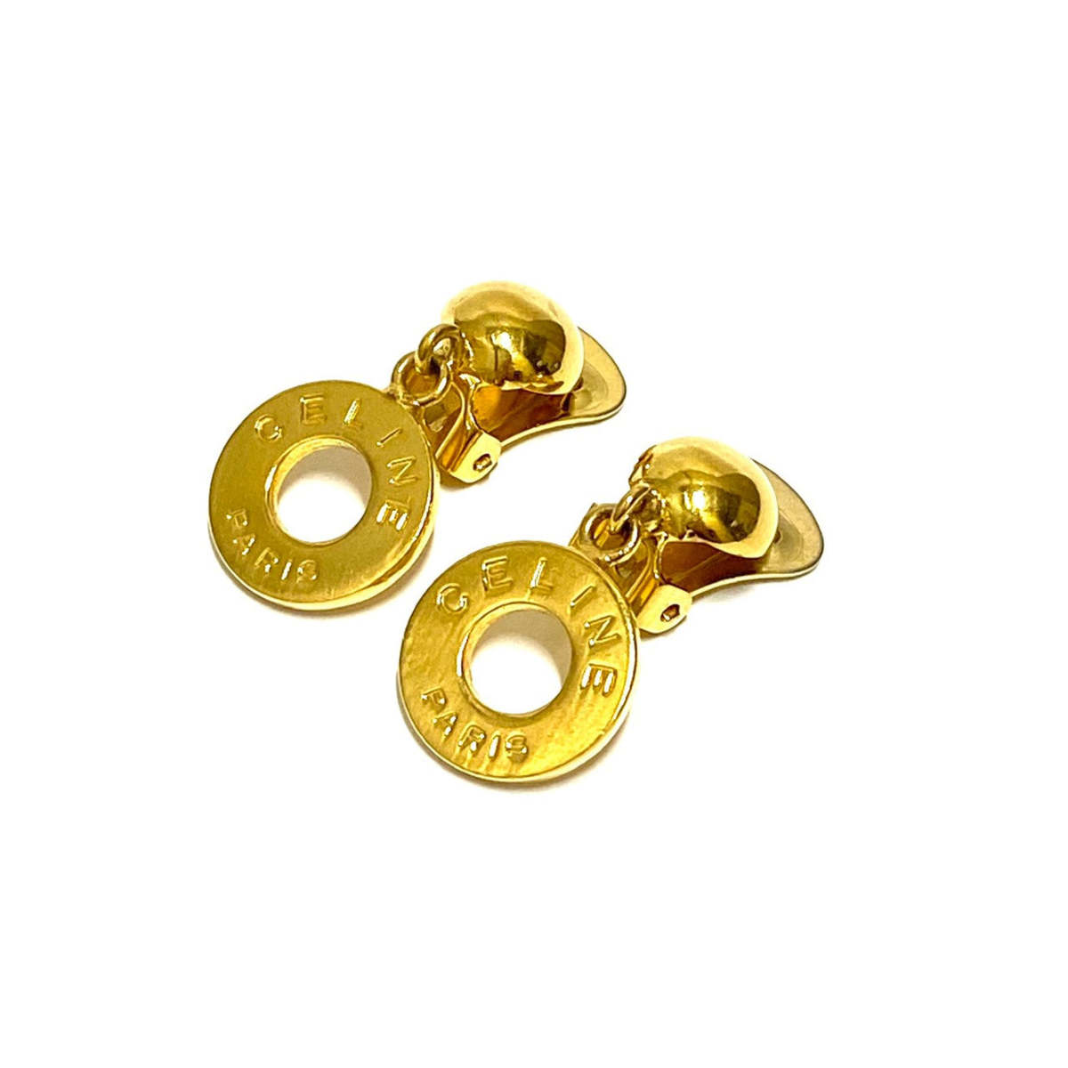 Celine Earring Gold Plated , Plated Gold Gold Circle Women
