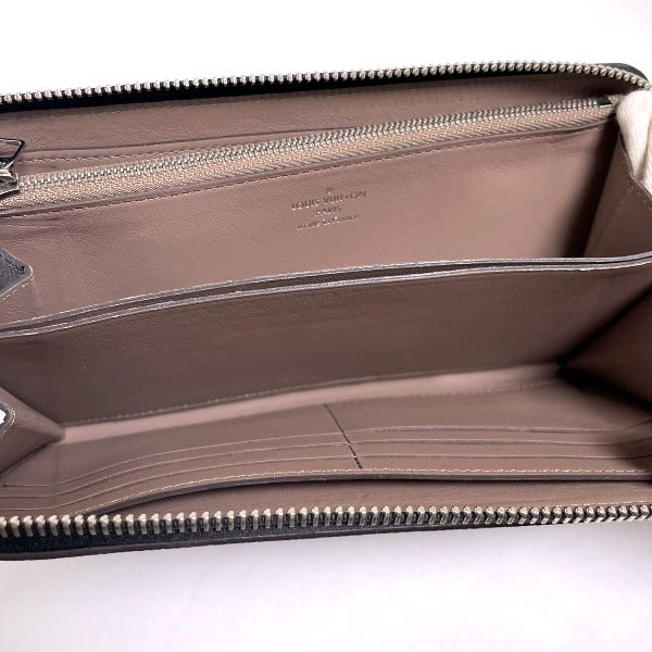 Louis Vuitton Long Wallet Purse N60146 Leather Noir Voca Stains All Leather Parnasea Portefeuille