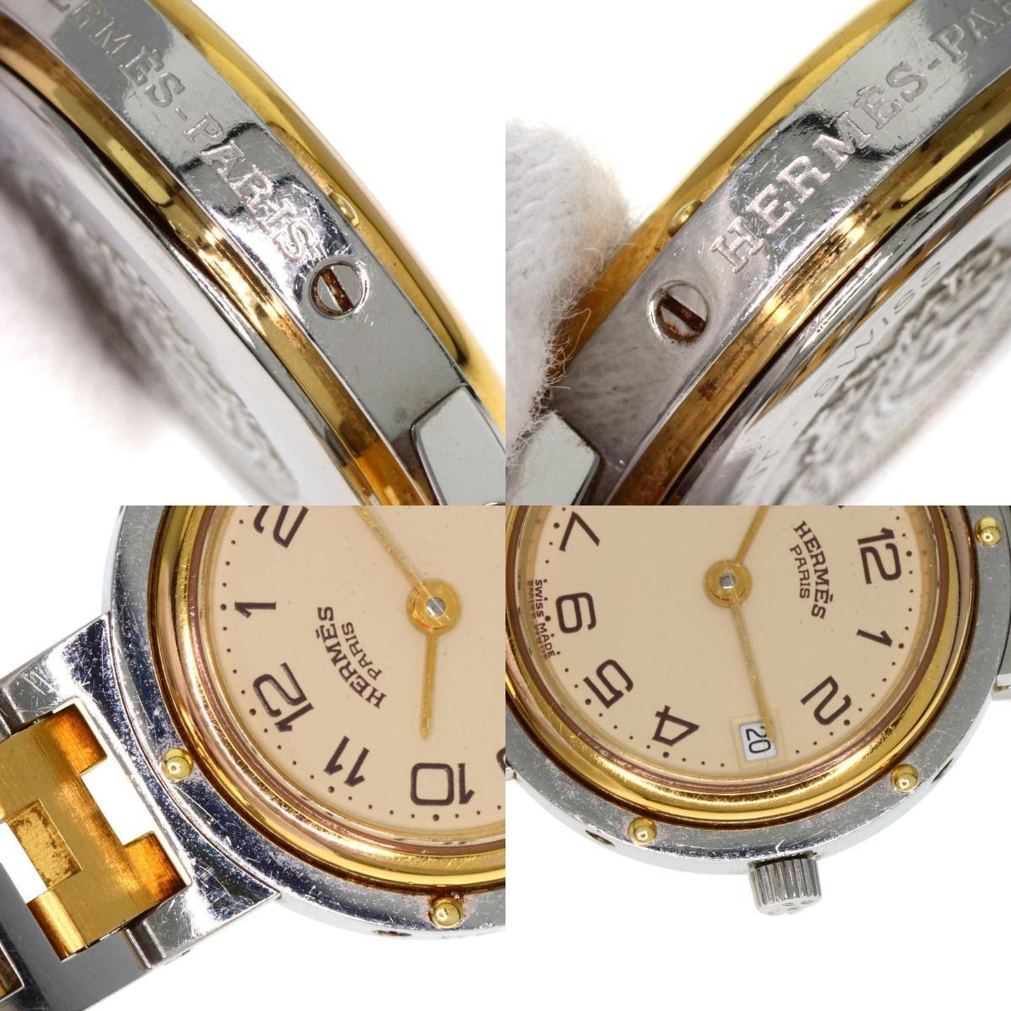 Hermes Clipper Old Buckle Watch Stainless Steel Ssxgp