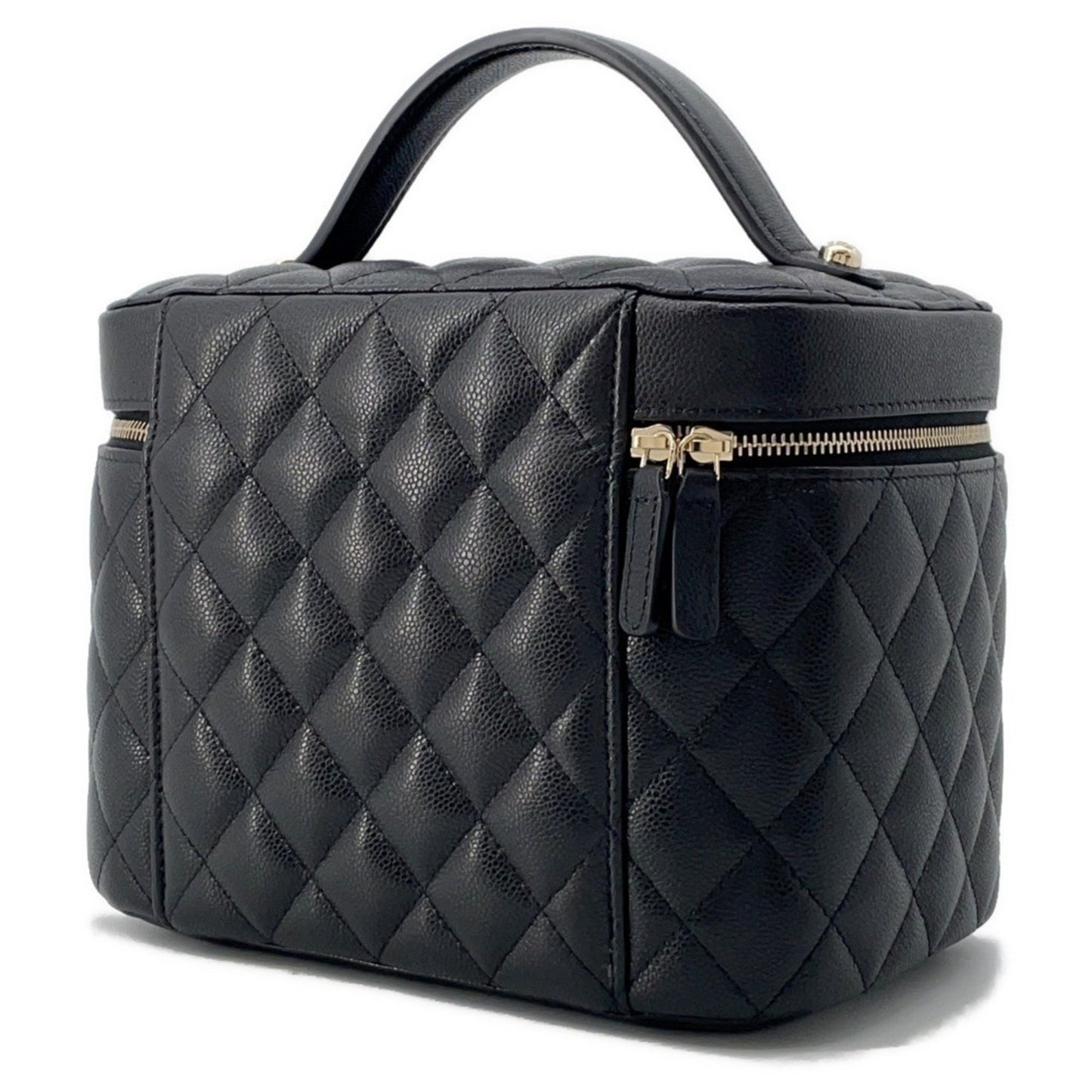 Chanel Handbag Matelasse Coco Mark Vanity Caviar Skin Ap2573 Chanel Black