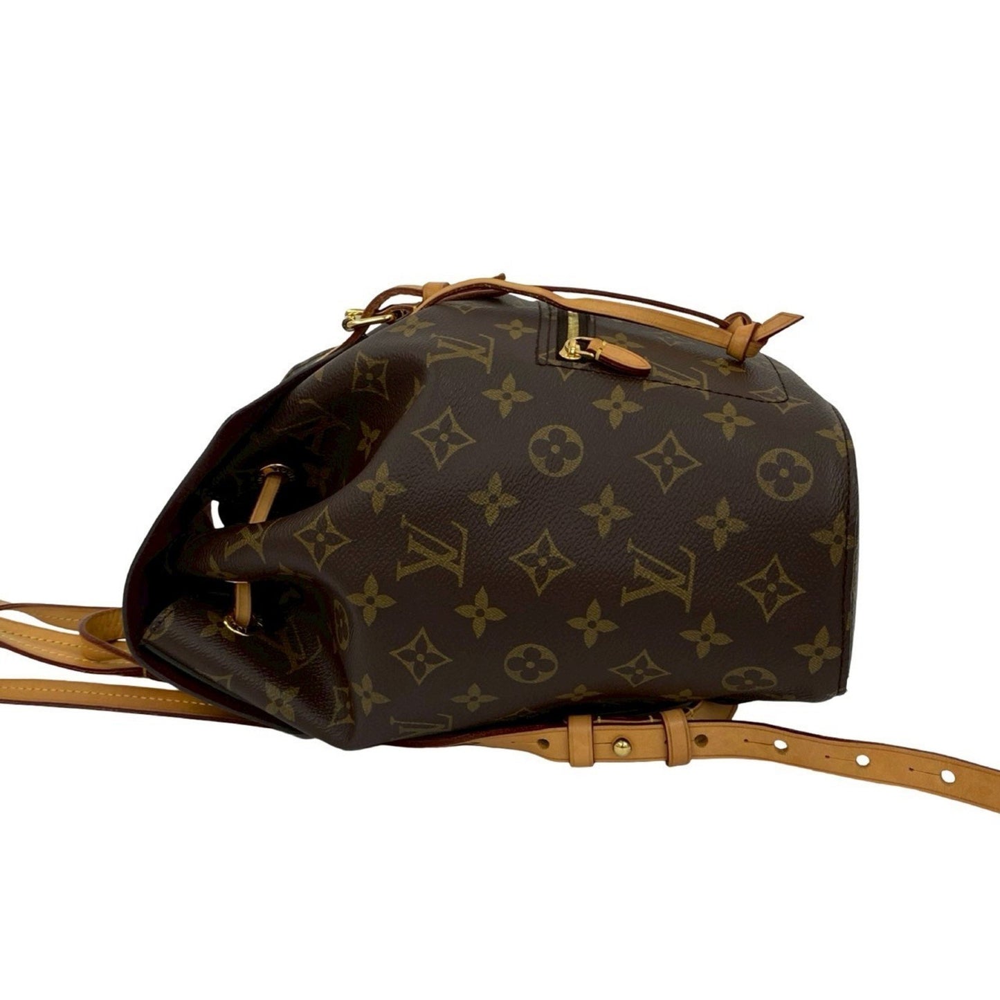 Louis Vuitton Montsouris Mm Monogram Leather Drawstring Backpack/Daypack