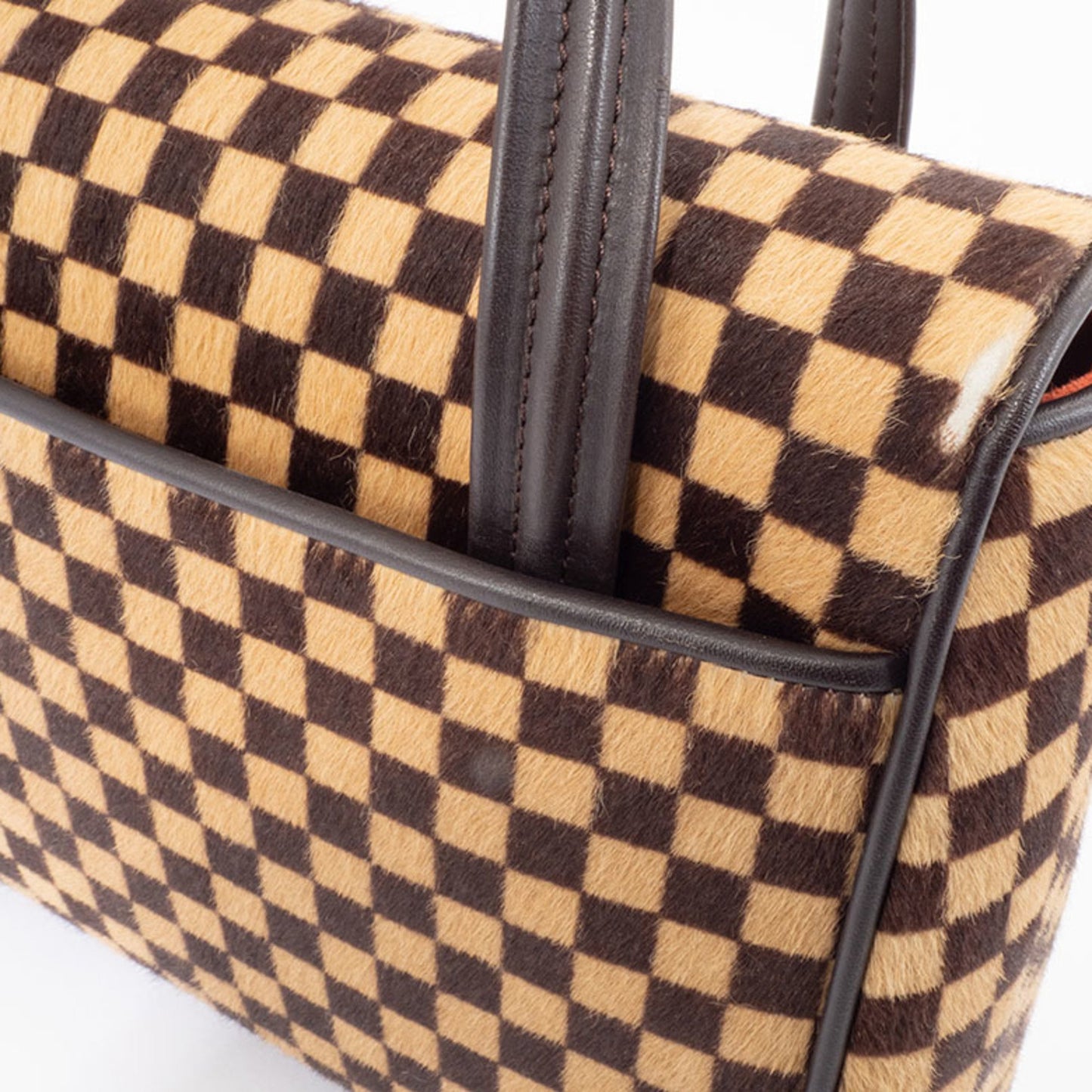 Louis Vuitton Damier Sauvage Lion Handbag M92131 Pony Leather