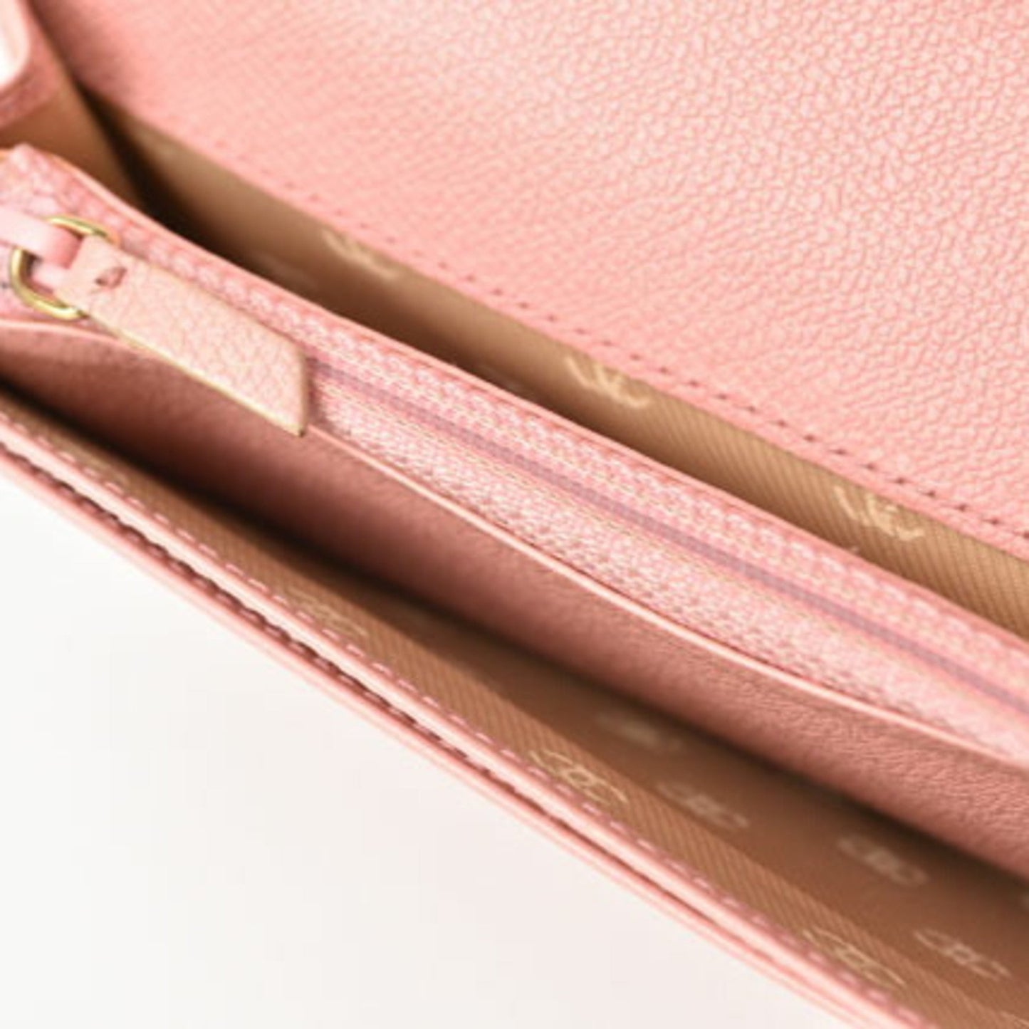Chanel Wallet Long Here Mark Button Motif Leather Rose A20904