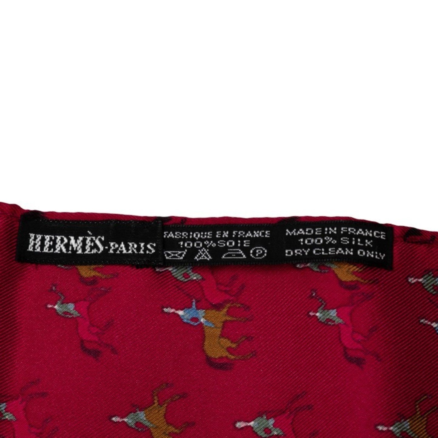 Hermes Margiela Period Scarf Wine Red Multicolor Silk