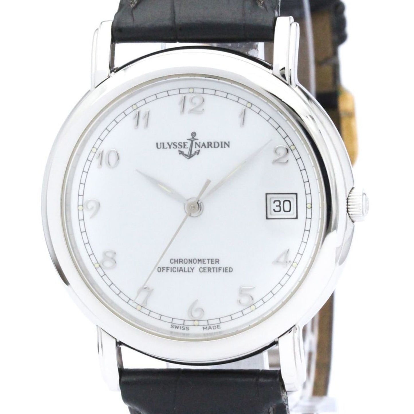Ulysee Nardin Stainless Steel Leather Automatic