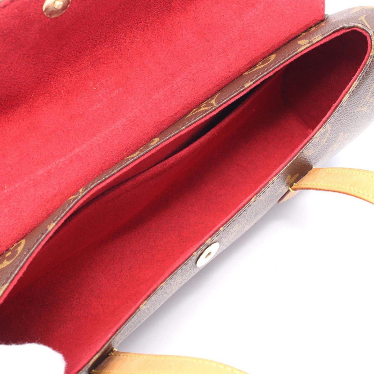 Louis Vuitton Sonatine Handbag Coated Canvas Leather Monogram