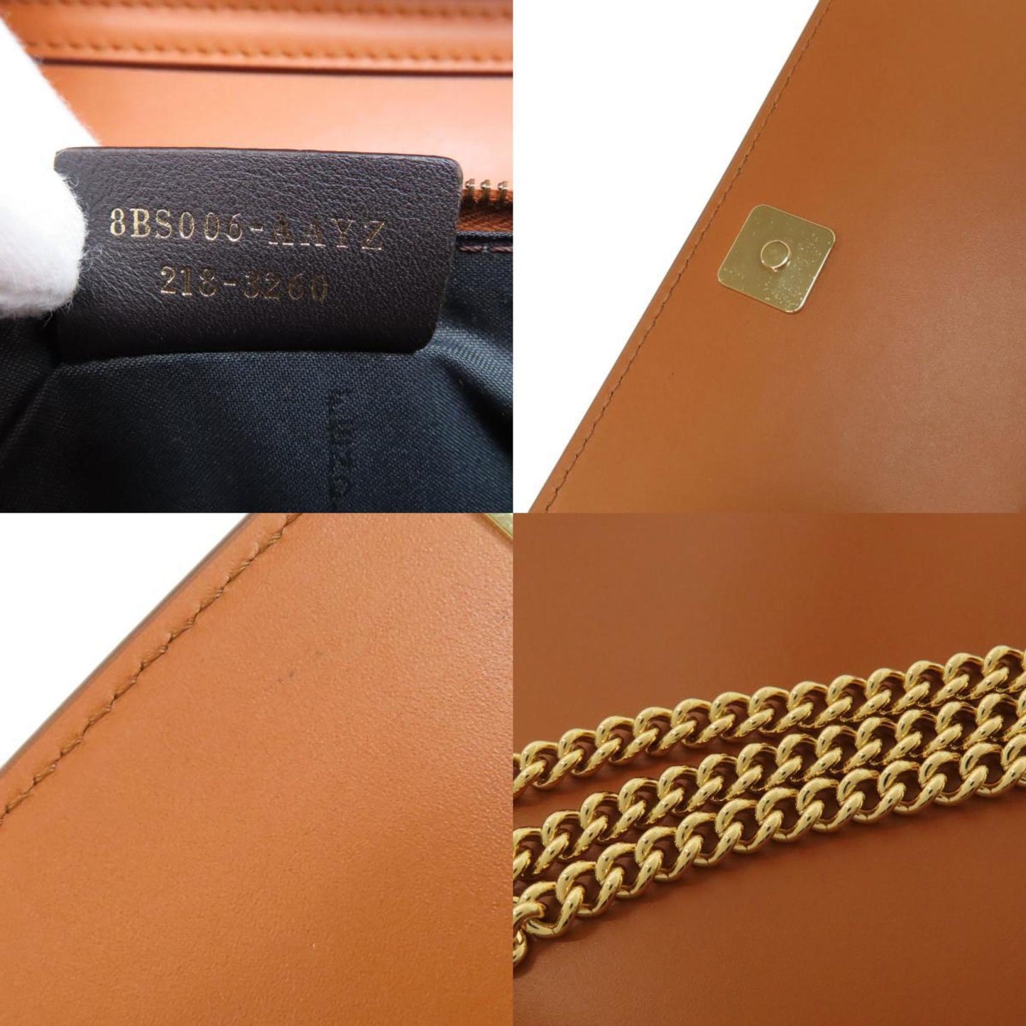 Fendi Chain Shoulder Bag Calf Leather