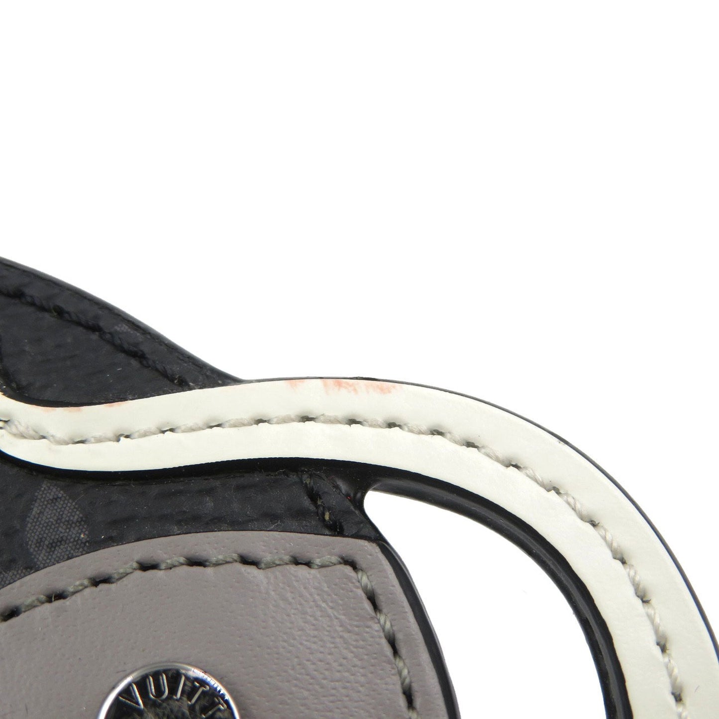 Louis Vuitton M68835 Porte Cle Lv Rat Monogram Eclipse Metal Black Grey Keychain Bag Charm