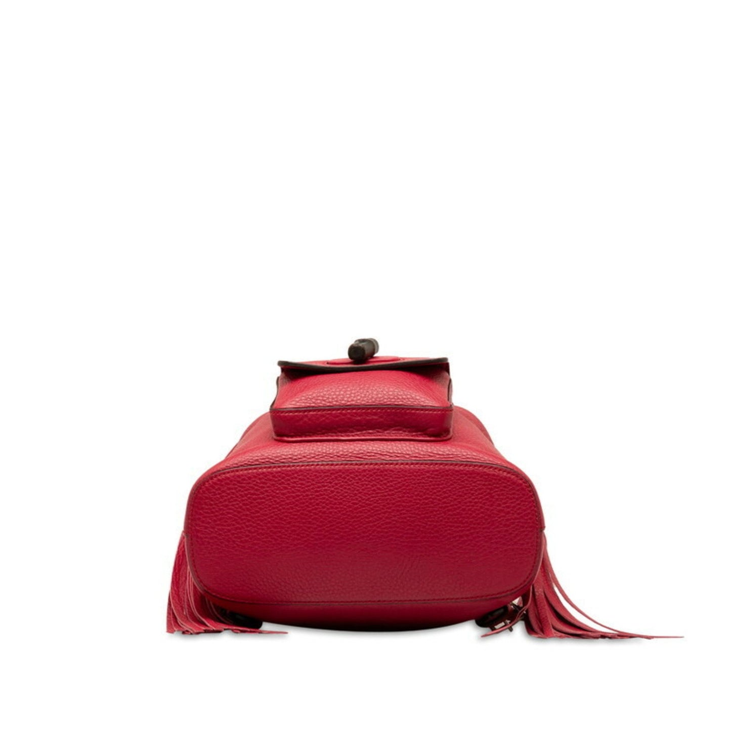 Gucci Bamboo Backpack 387149 Red Leather