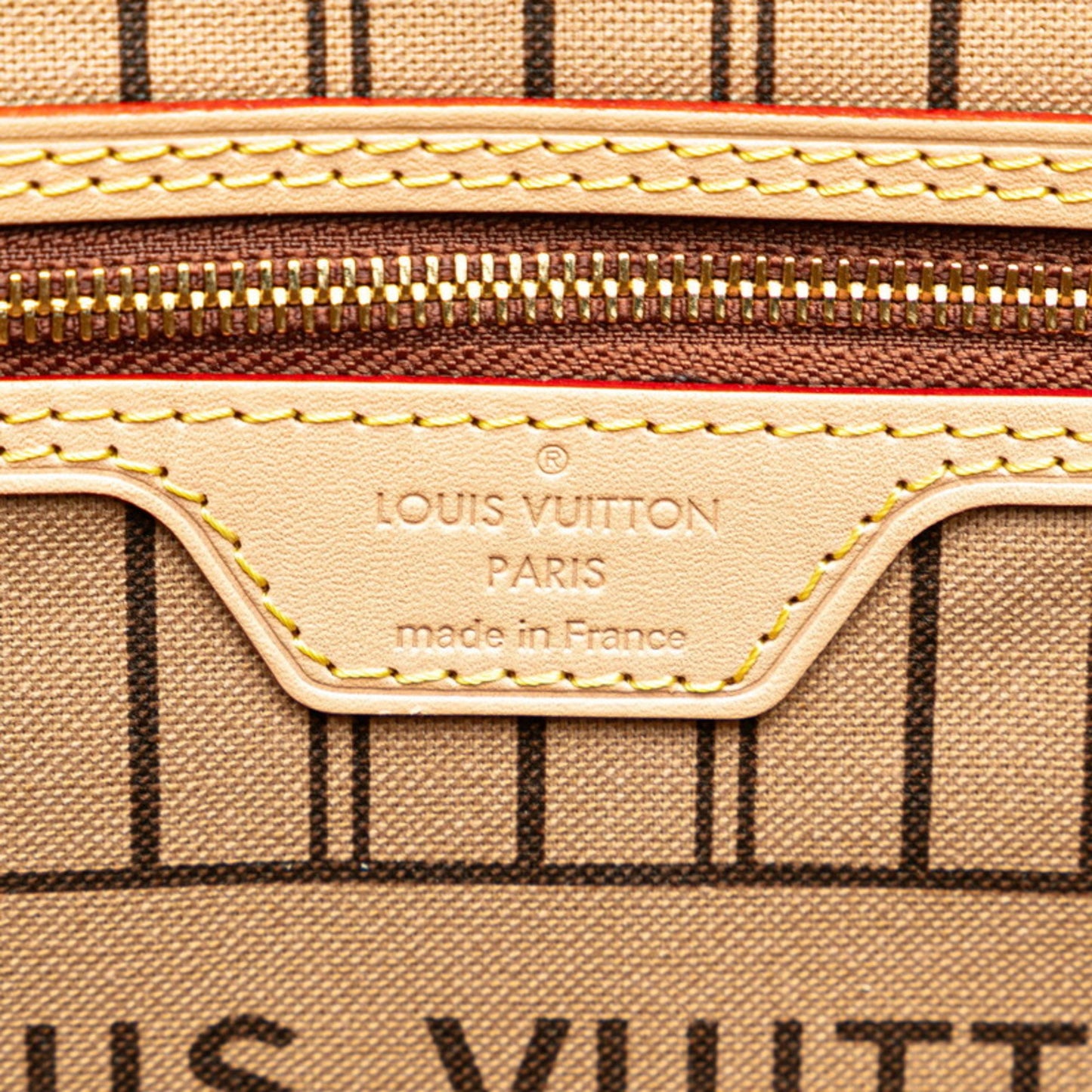 Louis Vuitton Monogram Neverfull Mm Tote Bag M40156 Brown Pvc Leather