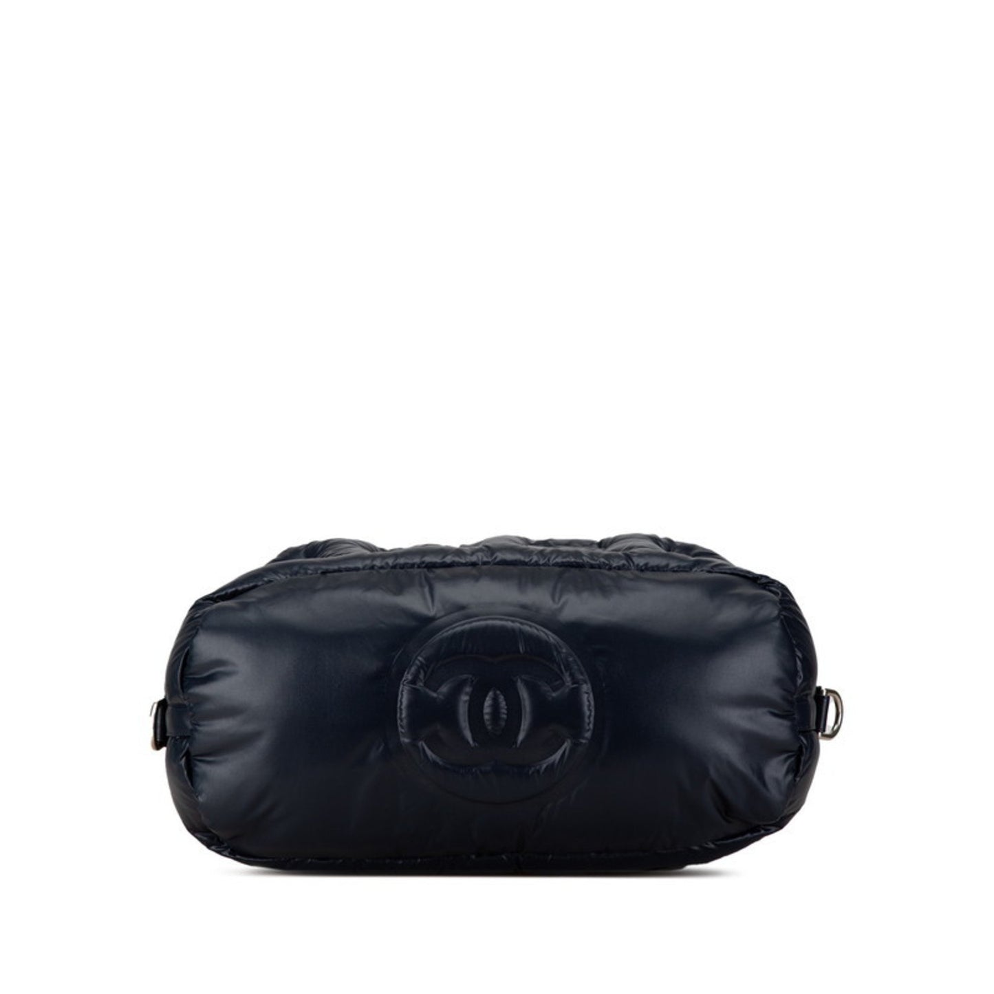Chanel Doudone Coconneige Embossed Handbag Shoulder Bag Navy Pink Nylon Wool