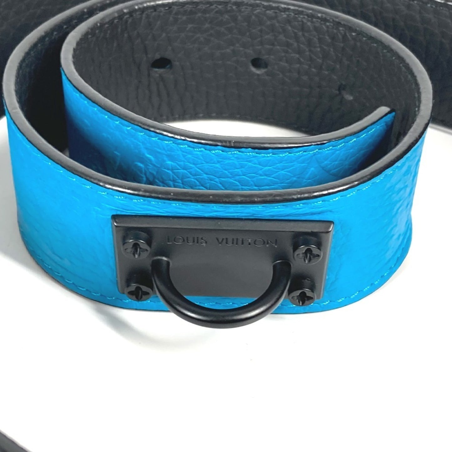 Louis Vuitton Mp207T Virgil Abloh Monogram Santur Signature Chain Carabiner Belt In Taurillon