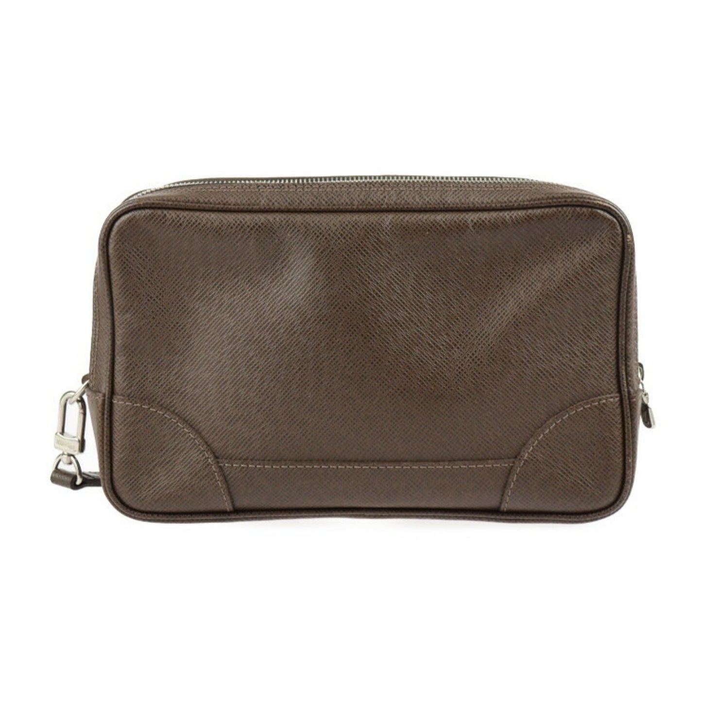 Louis Vuitton Louis Vuitton Pavel Second Bag M31148 Taiga Grizzly Silver Hardware Wristlet Clutch