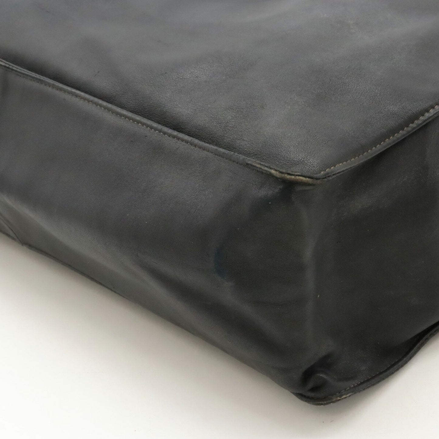 Chanel Coco Mark Tote Bag Shoulder Leather Black