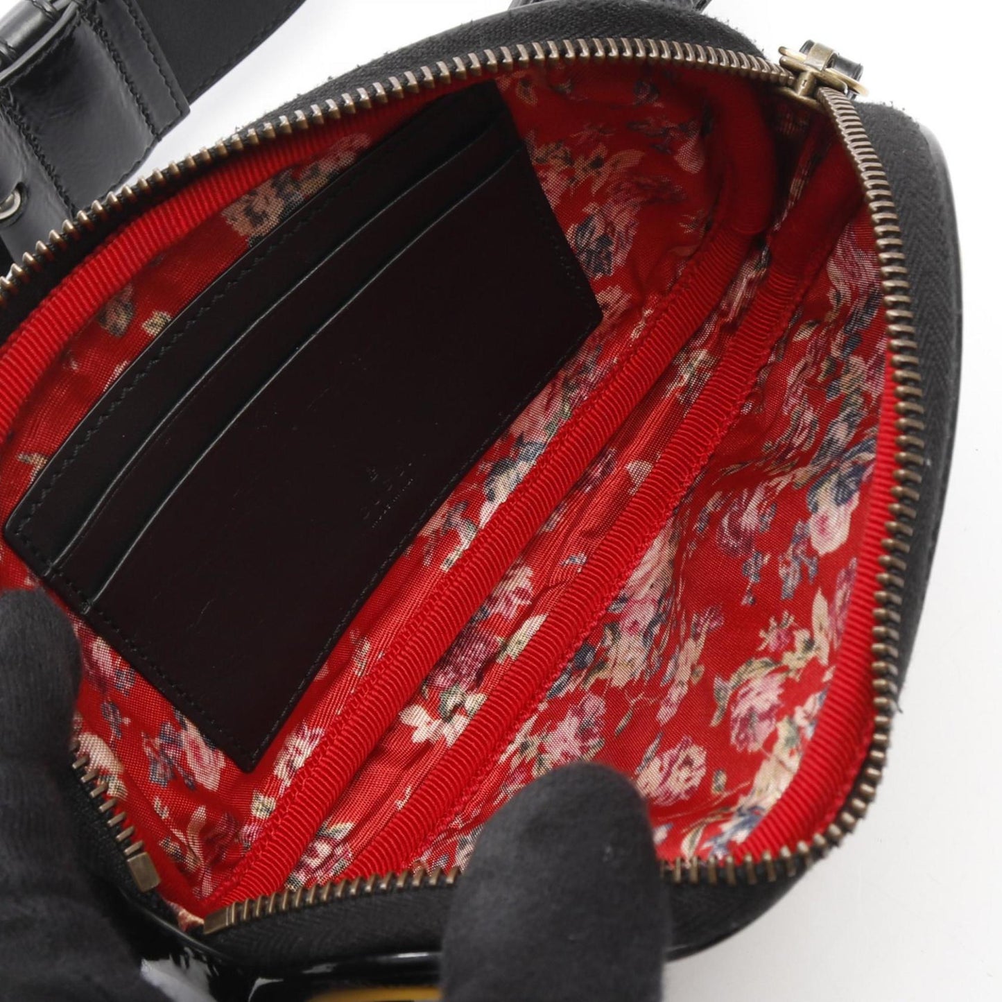 Gucci Game Patch Belt Bag Waist Body Patent Leather