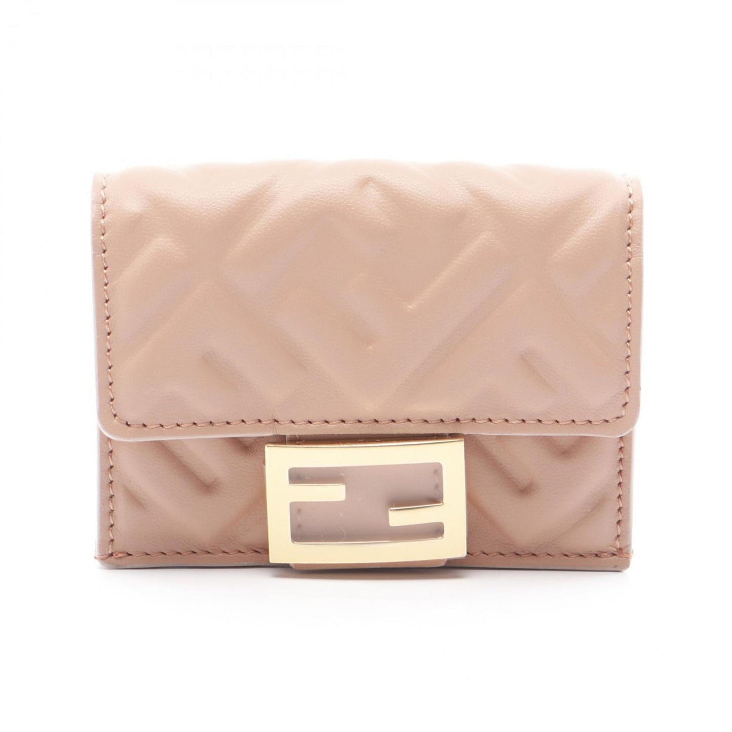 Fendi Micro Tri-Fold Wallet Leather