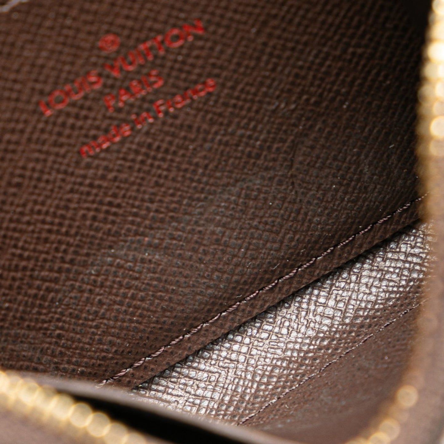 Louis Vuitton Damier Zippy Coin Purse Case N63070 Brown Pvc