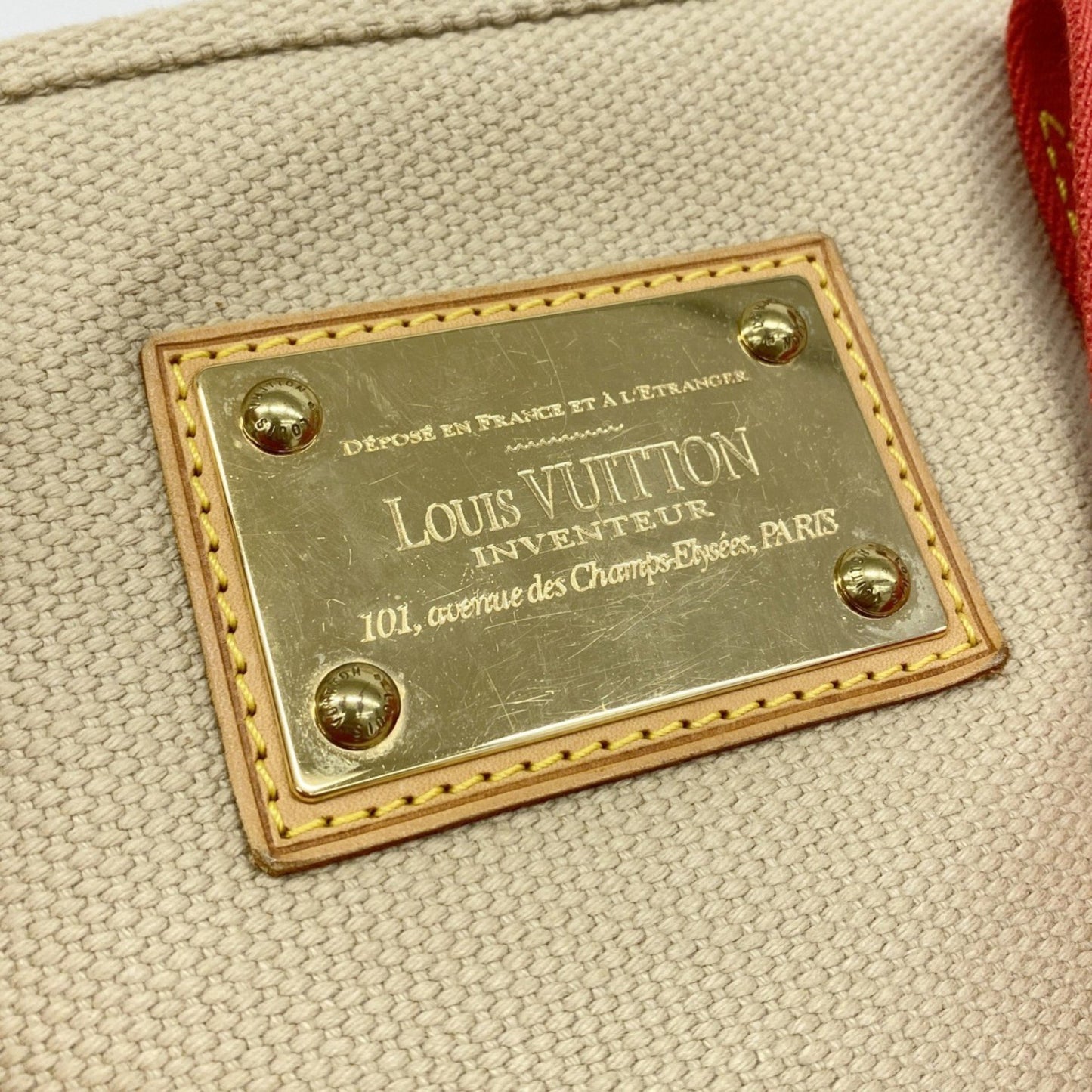 Louis Vuitton Antigua Cabas Mm Tote Bag M40035 Beige