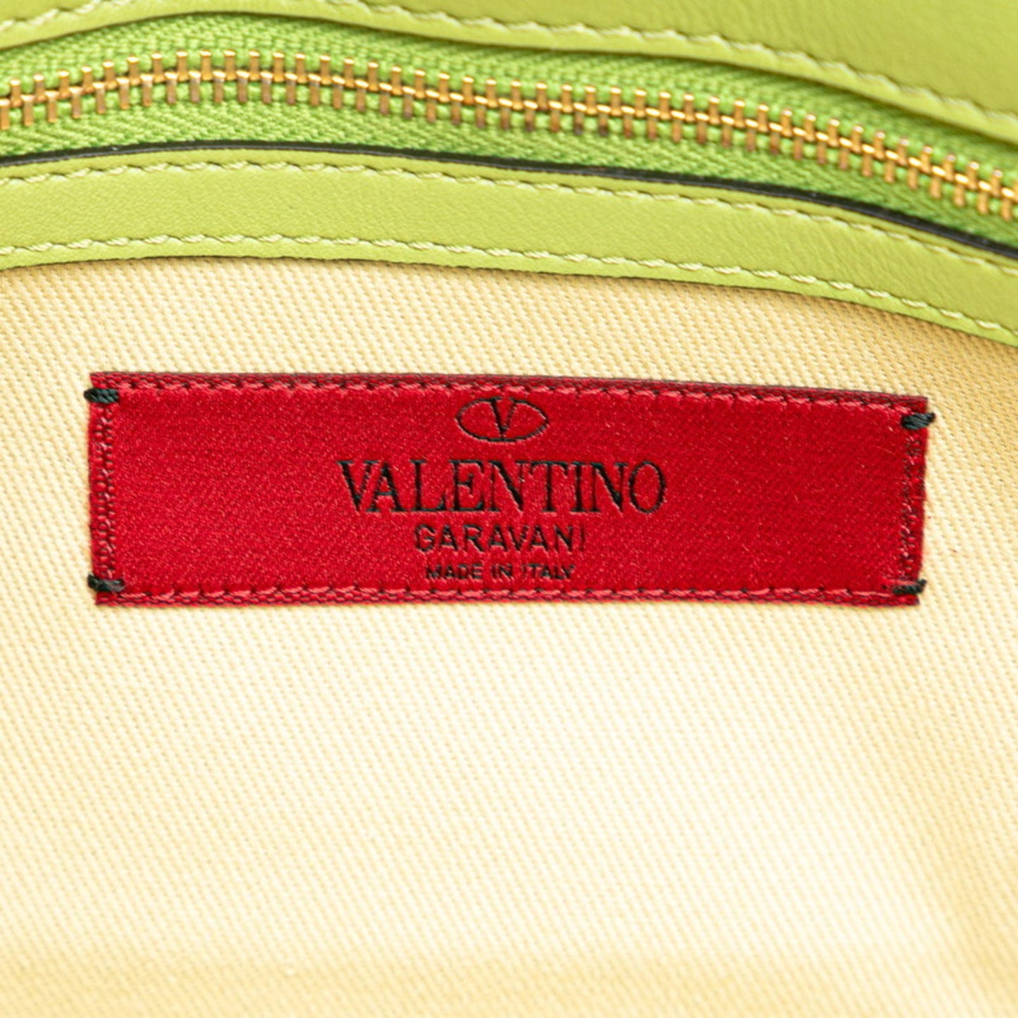 Valentino Rockstud Chain Shoulder Bag Pink Yellow Green Leather