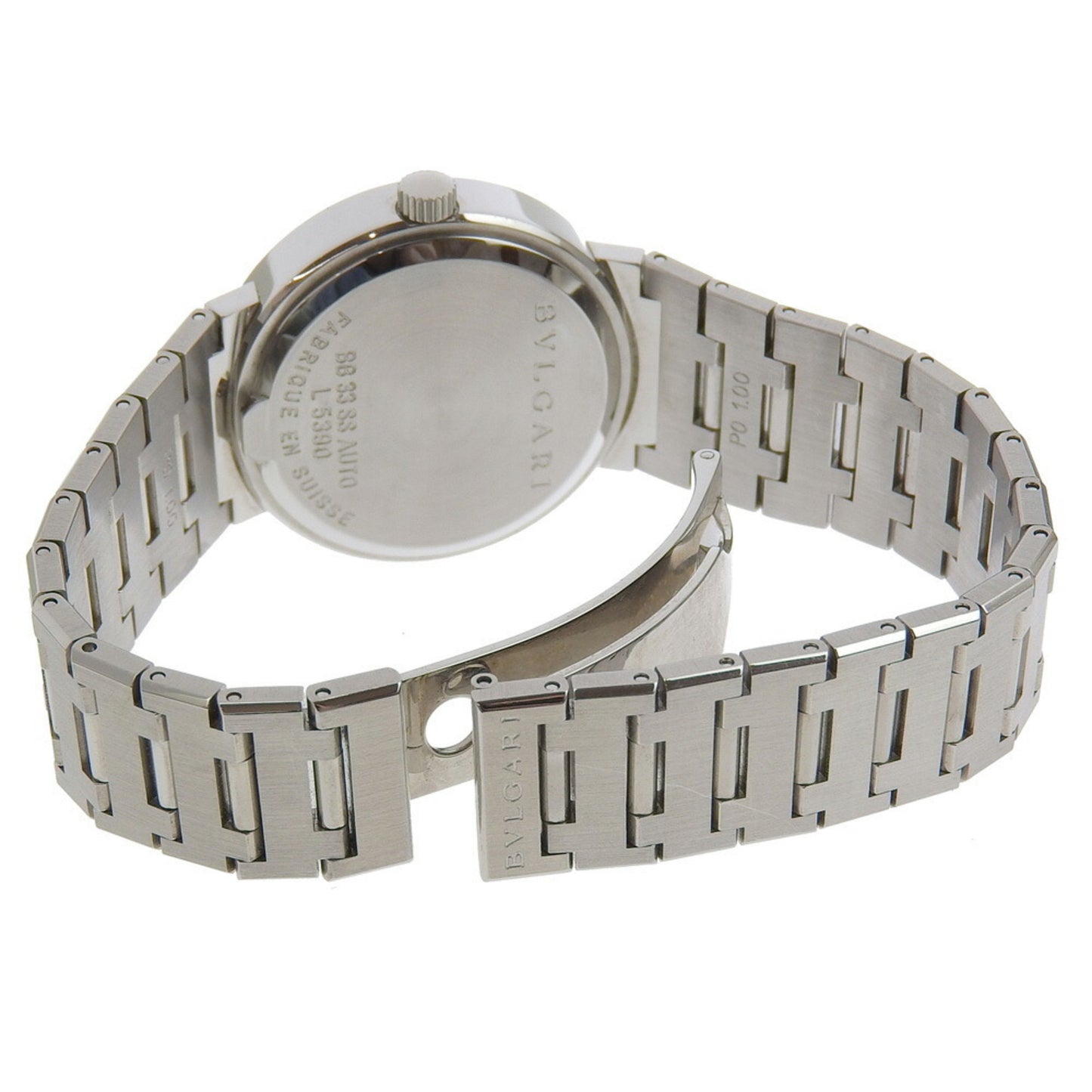 Bvlgari Wristwatch Date Bb33Ss Stainless Steel Automatic Black Dial Bvlgari Boys