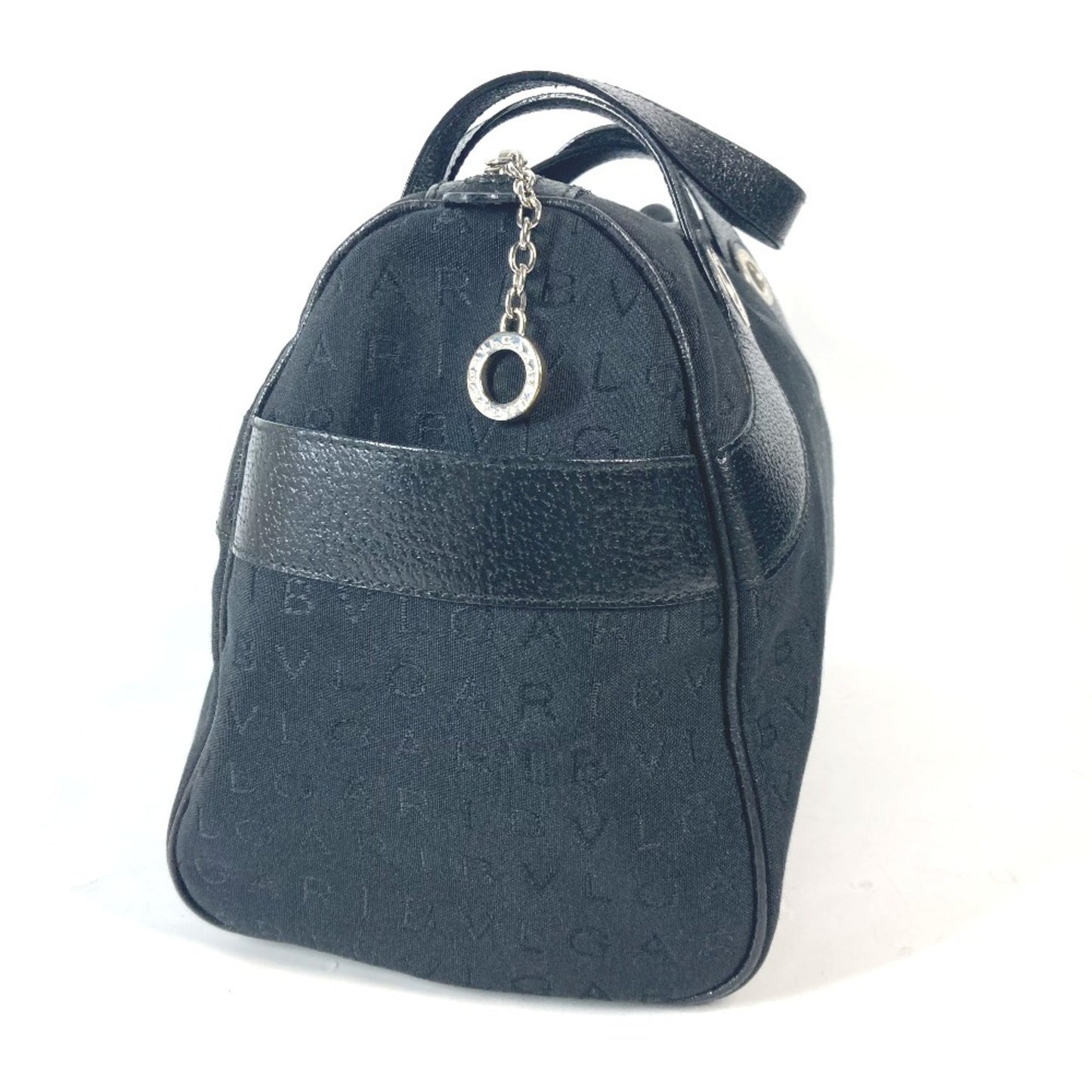 Bvlgari Bvlgari Mania Boston Bag Handbag Canvas Leather