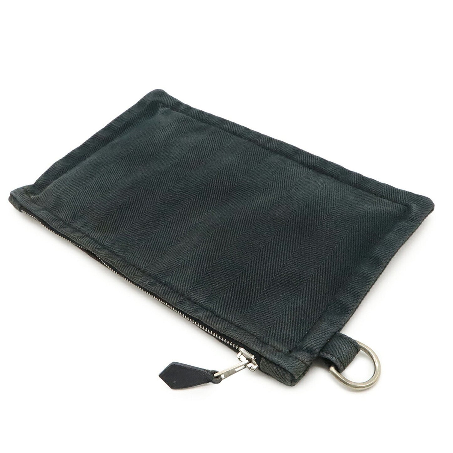 Hermes Valparaiso Mm Handbag Tote Bag In Toile Chevron Leather Black.