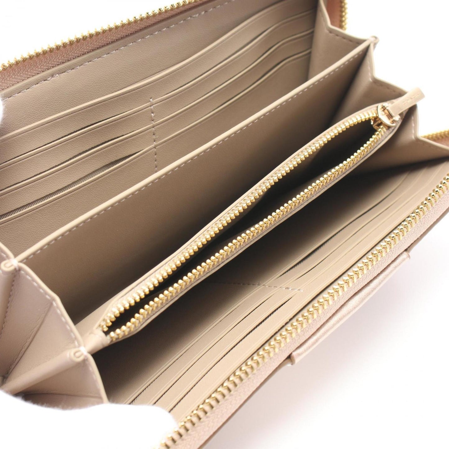 Coach Boxed Signature Long Zip Around Wallet Round Coated Canvas Leather