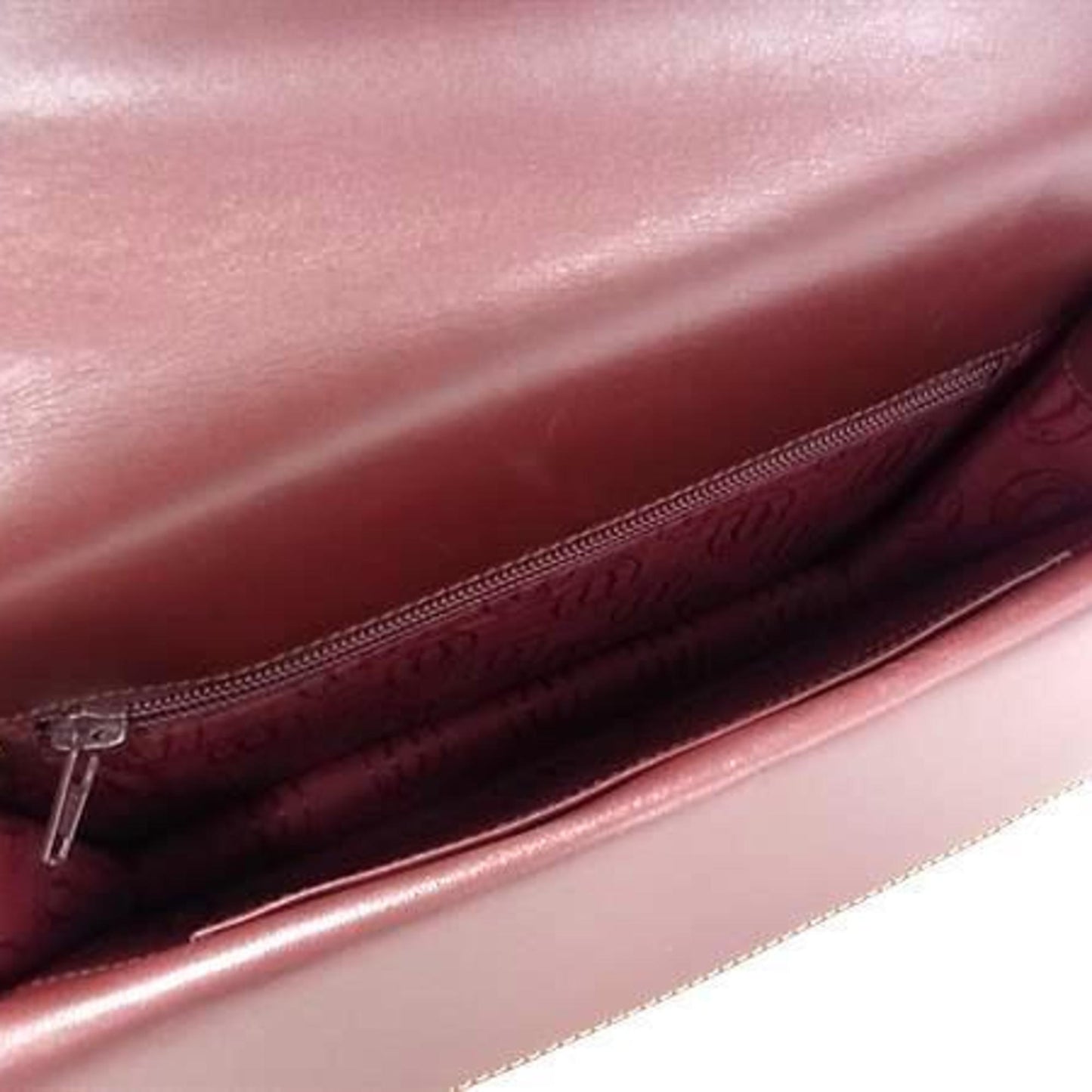 Cartier Must Line Shoulder Bag In Bordeaux Leather