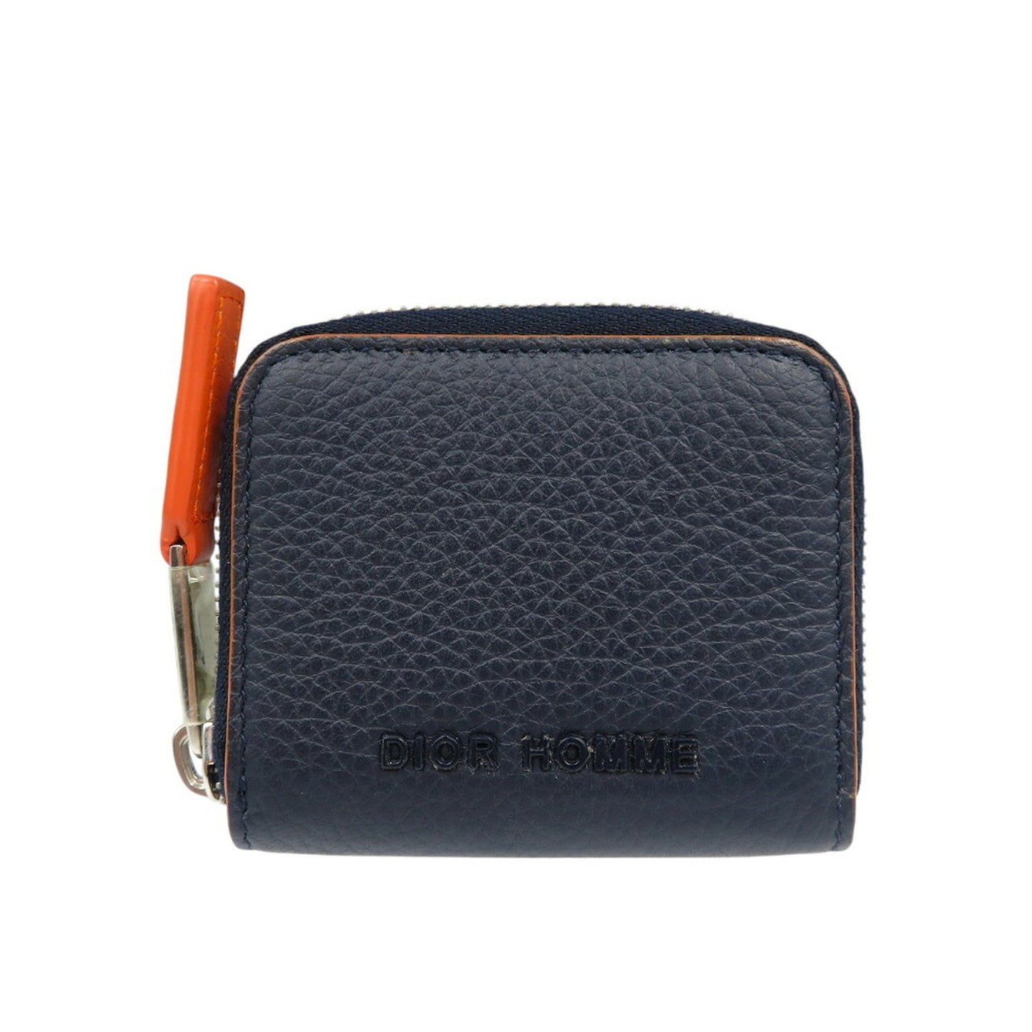 Dior Homme Leather Navy Orange Round Coin Case 0559Dior Homme