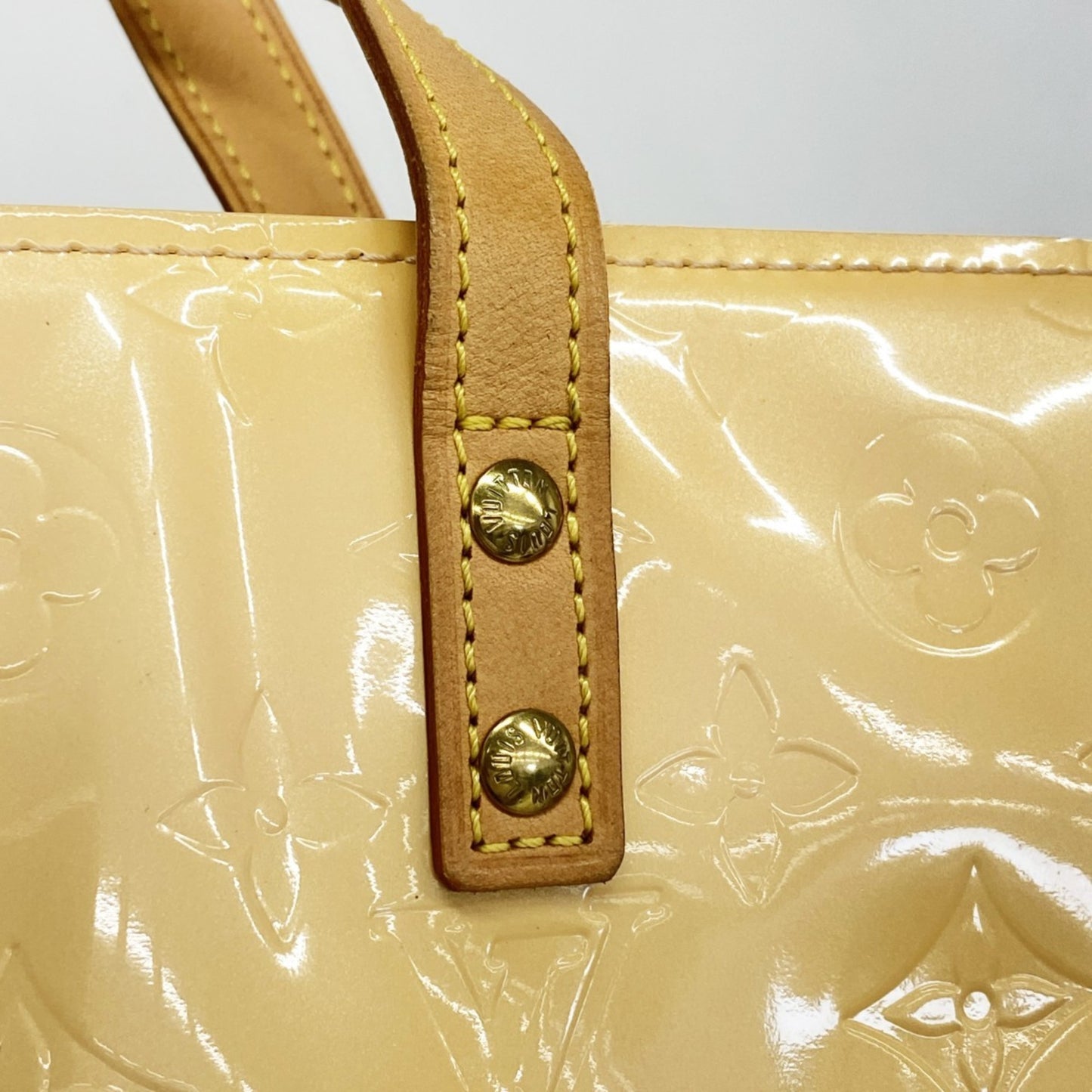 Louis Vuitton Vernis Reed Pm Handbag M91306 Marshmallow Pink