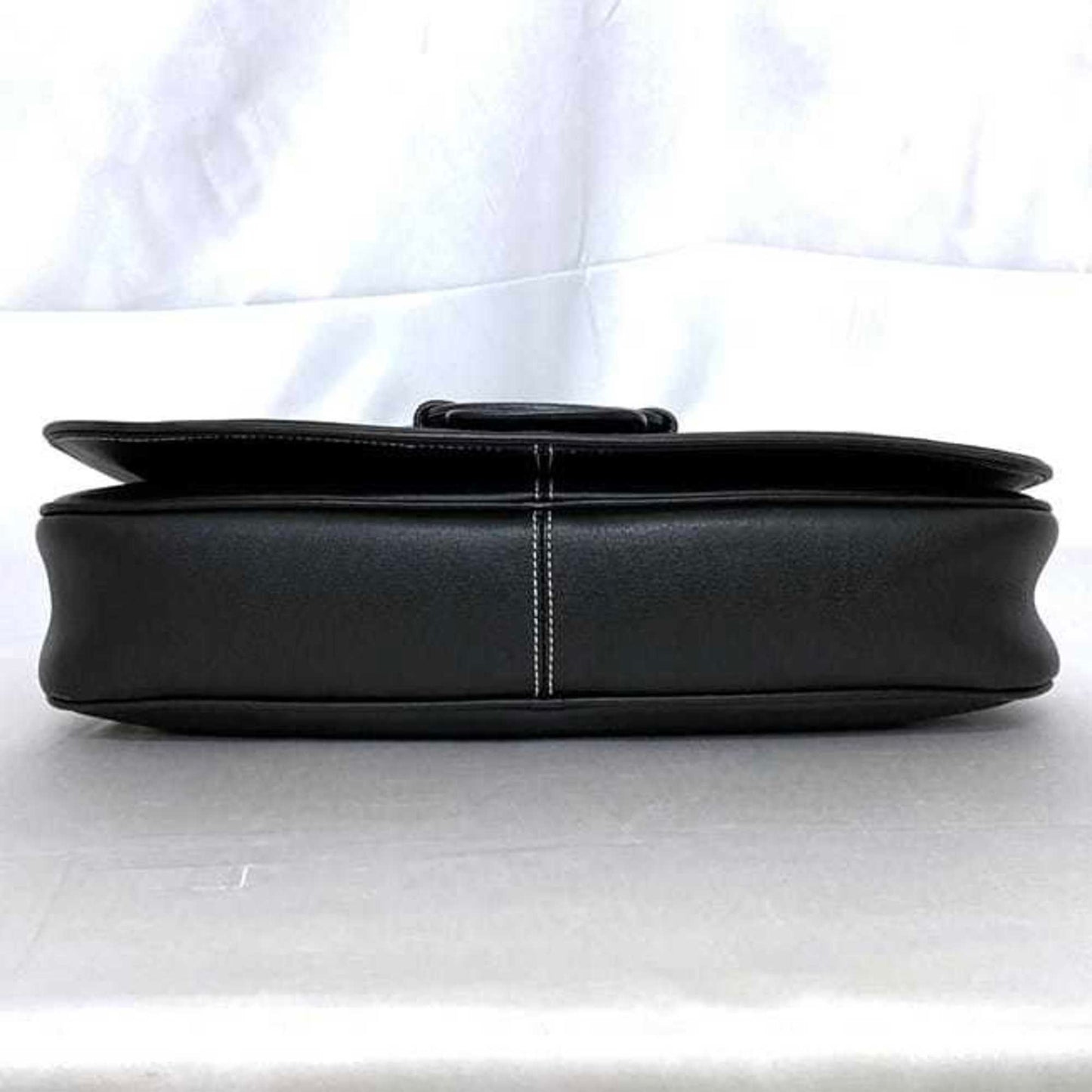 Salvatore Ferragamo Bag Ec-21595 Black Bk-21 3764 Leather Flap