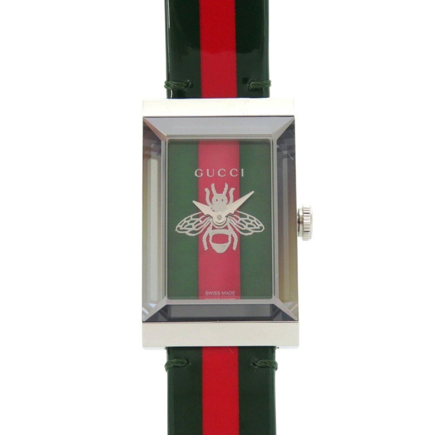 Like New Gucci G Frame 147.4 Stainless Steel Leather Watch