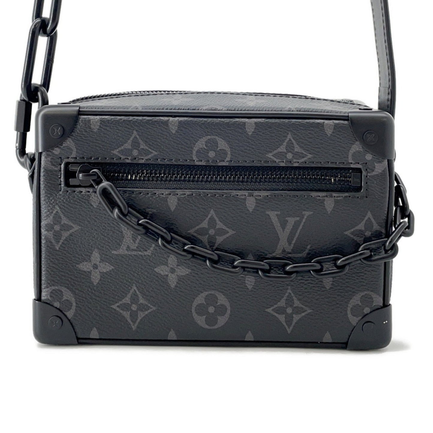 Louis Vuitton Monogram Eclipse Mini Soft Trunk Shoulder Bag M44735 Black